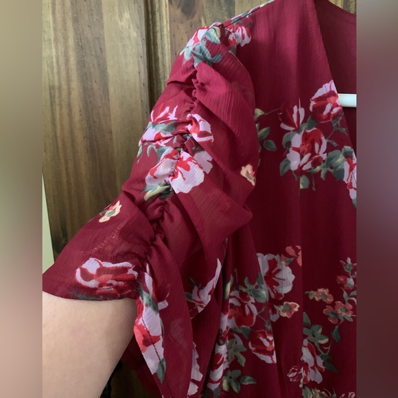 Maurice’s Floral Wrap Blouse - Picture 3 of 4